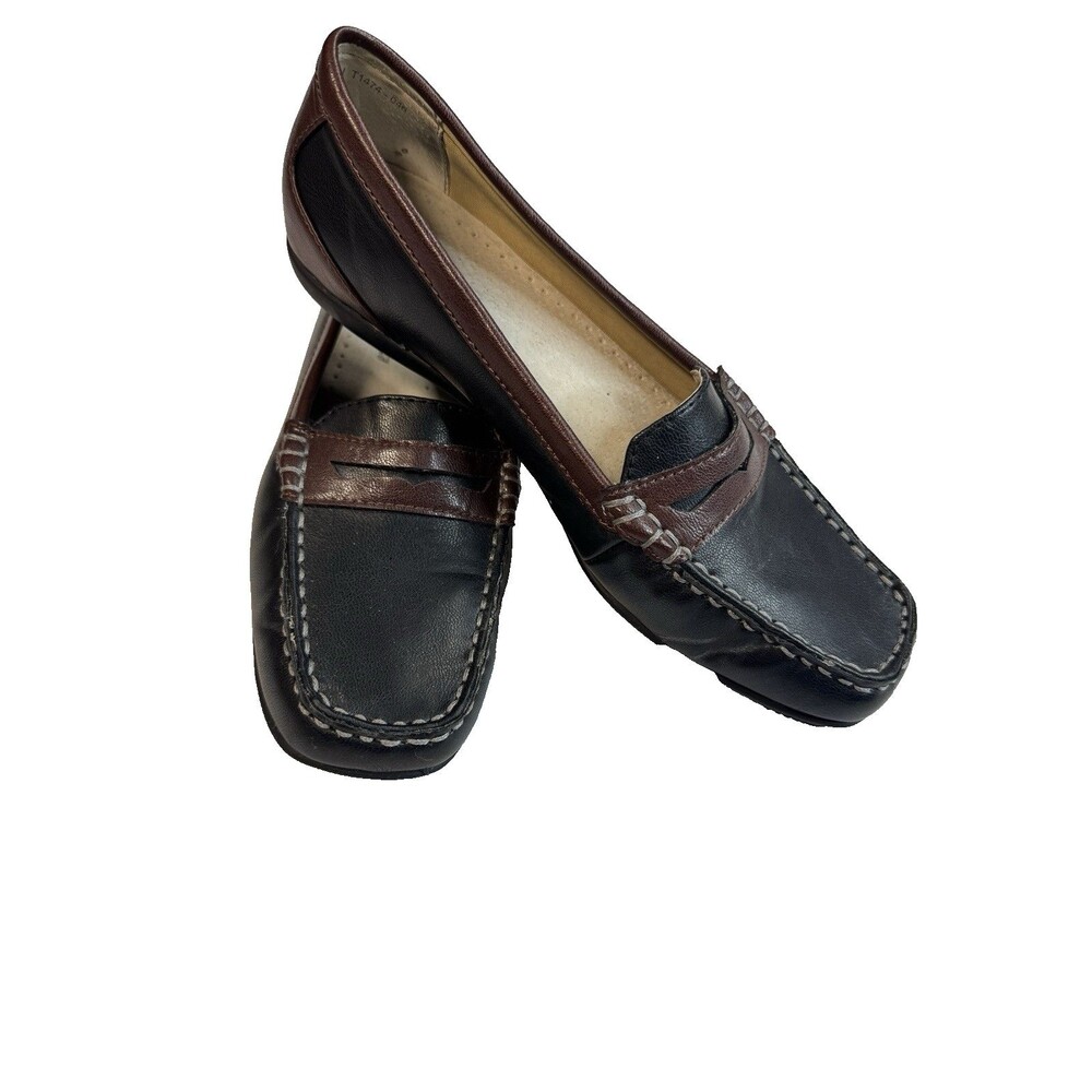 Women's loafers Trotters Francie Size 6.5N  Black/Brown T1474-046
